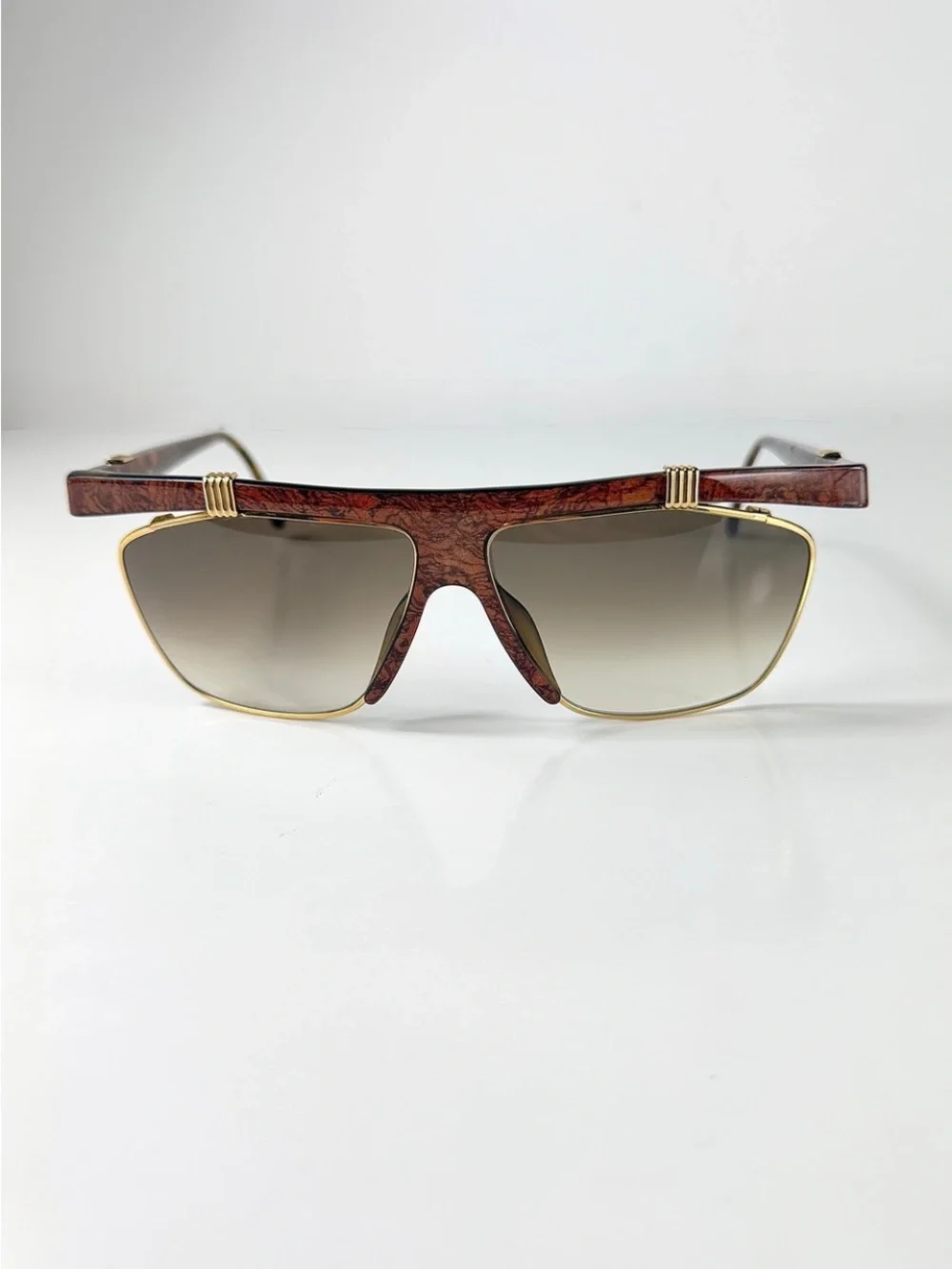 Vintage Christian Dior 2555 47 Sunglasses Flat Top Brow Aviator Deadstock VFC